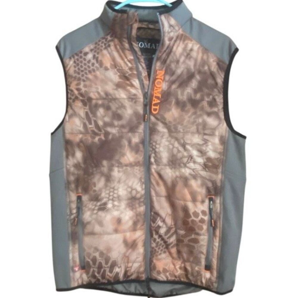 NOMAD x Banshee Camo Hunting Vest Full Zip Softshell Insulated Outdoors Med